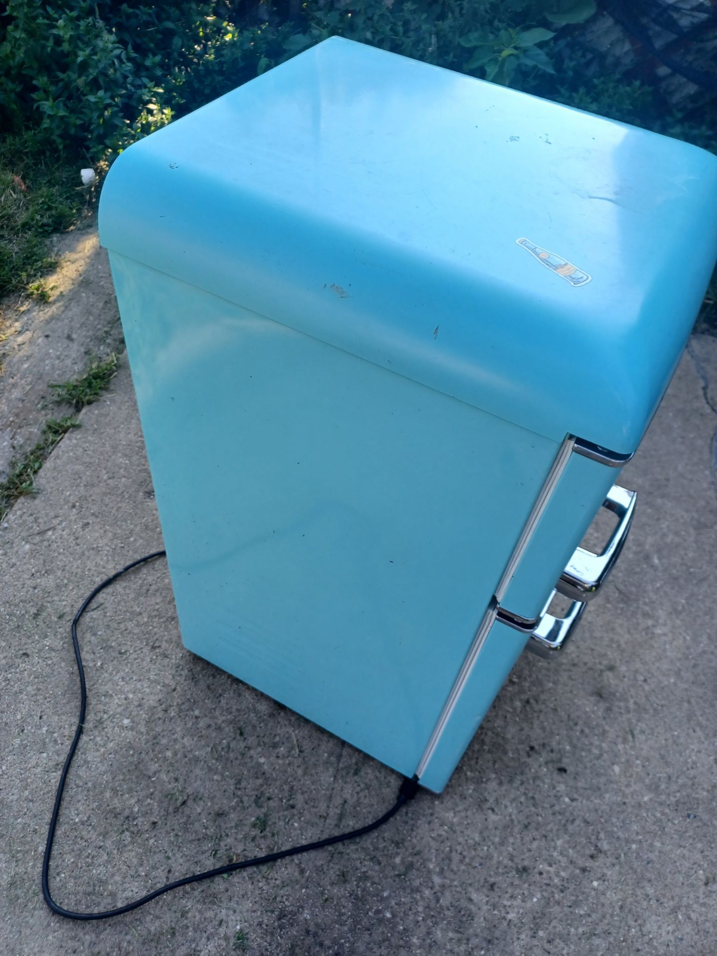 Galanz small refrigerator blue solid working condition - photo 5