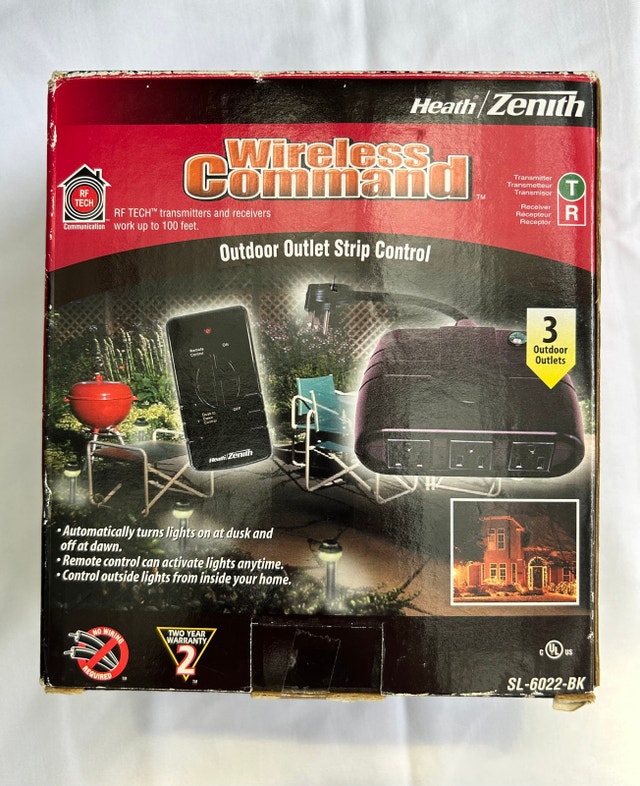 Heath Zenith Wireless Command Outdoor Outlet Strip