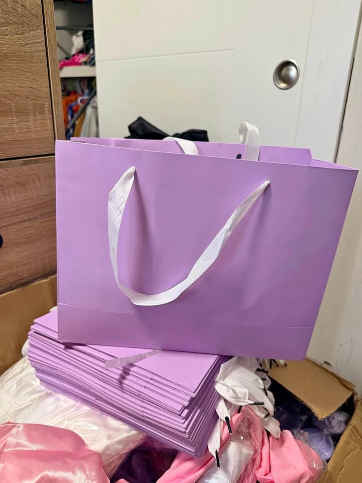Gift bag in purple color