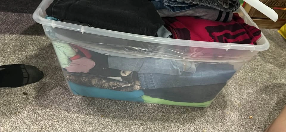 Bin of women’s clothes - photo 2