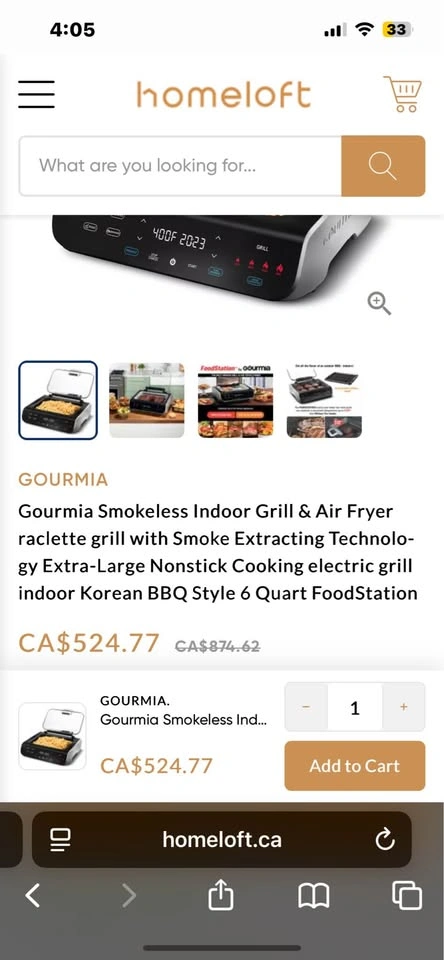Gourmia smokeless grill and air fryer - photo 2