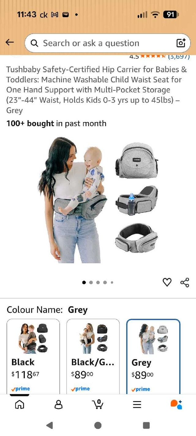 Tushbaby Hip Carrier