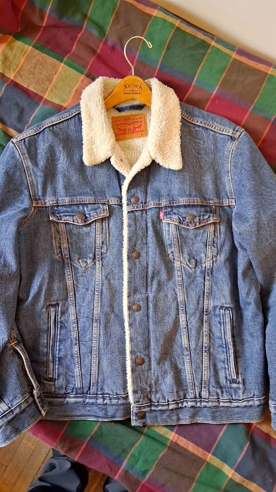 Levi's Sherpa Denim Jacket Size L