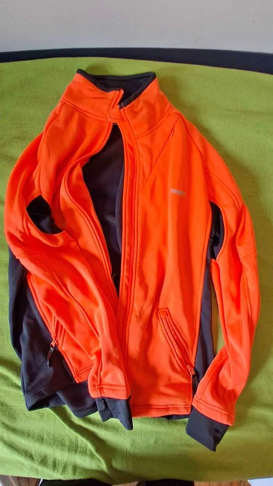 Running Room Orange Black Full-Zip Jacket Small