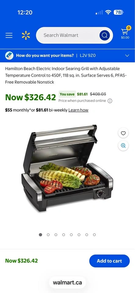 Hamilton Beach Electric Indoor Searing Grill
