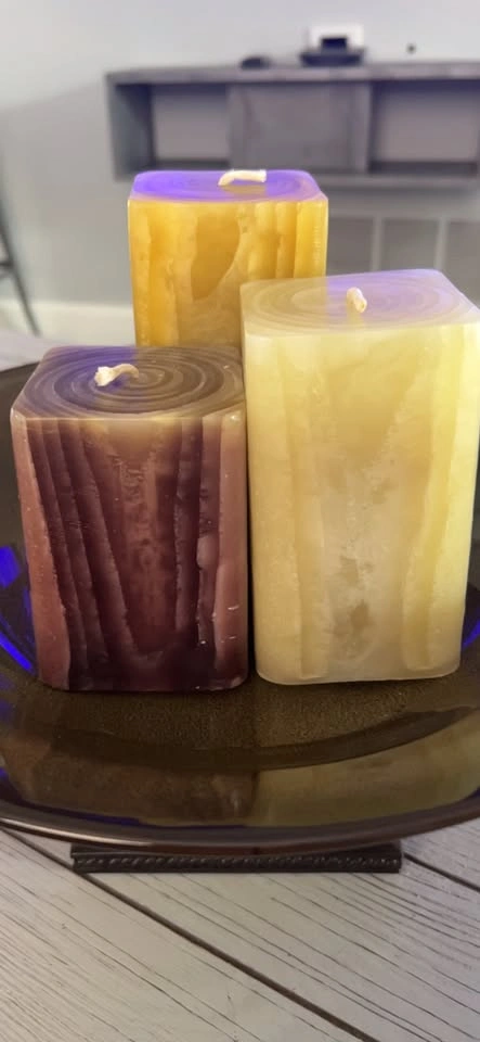 Partylite Decorative Ceramic Bowl with 3 square candles - photo 2
