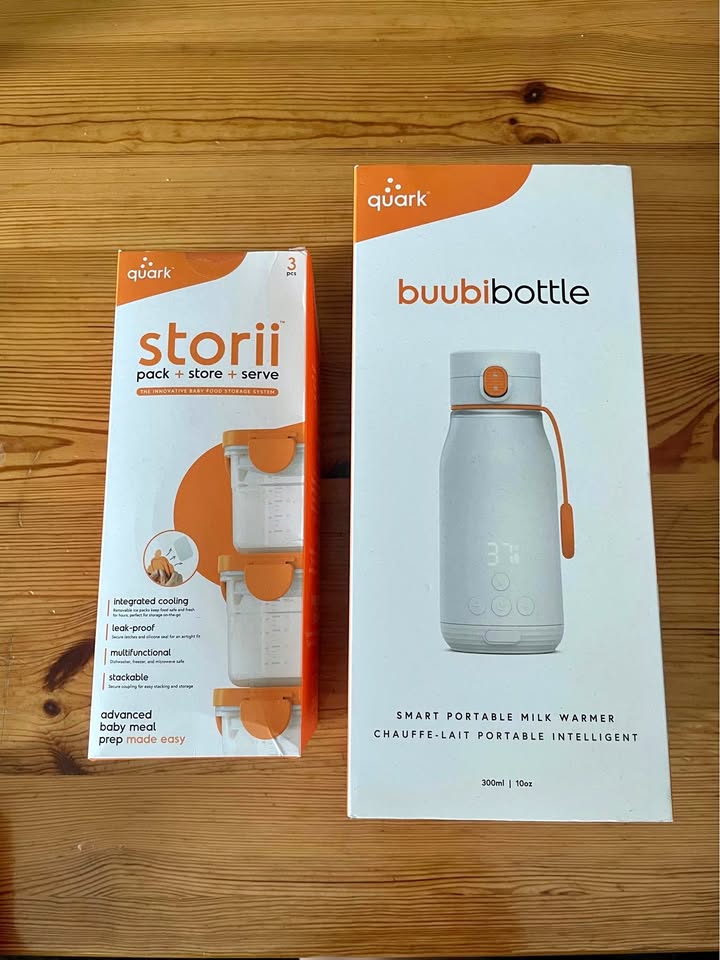 BNIB Quark buubibottle and quark storii cooling containers