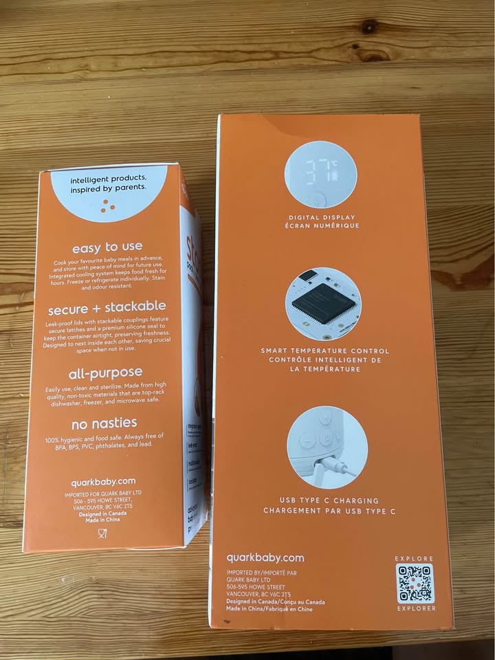 BNIB Quark buubibottle and quark storii cooling containers - photo 2
