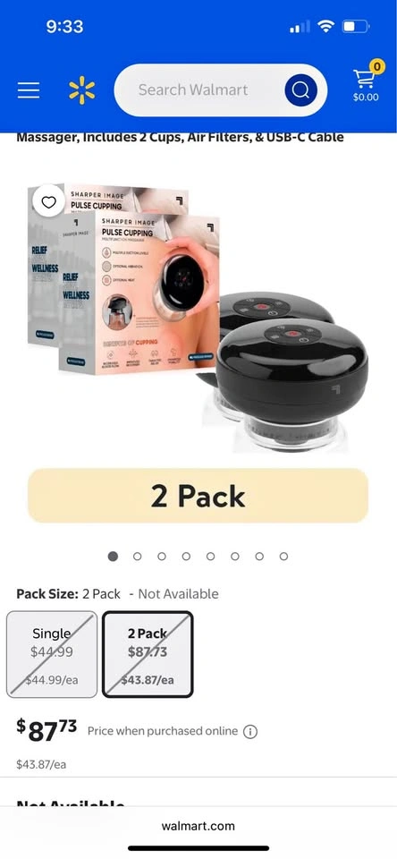 Sharper Image Pulse Cupping Multifunction Massager