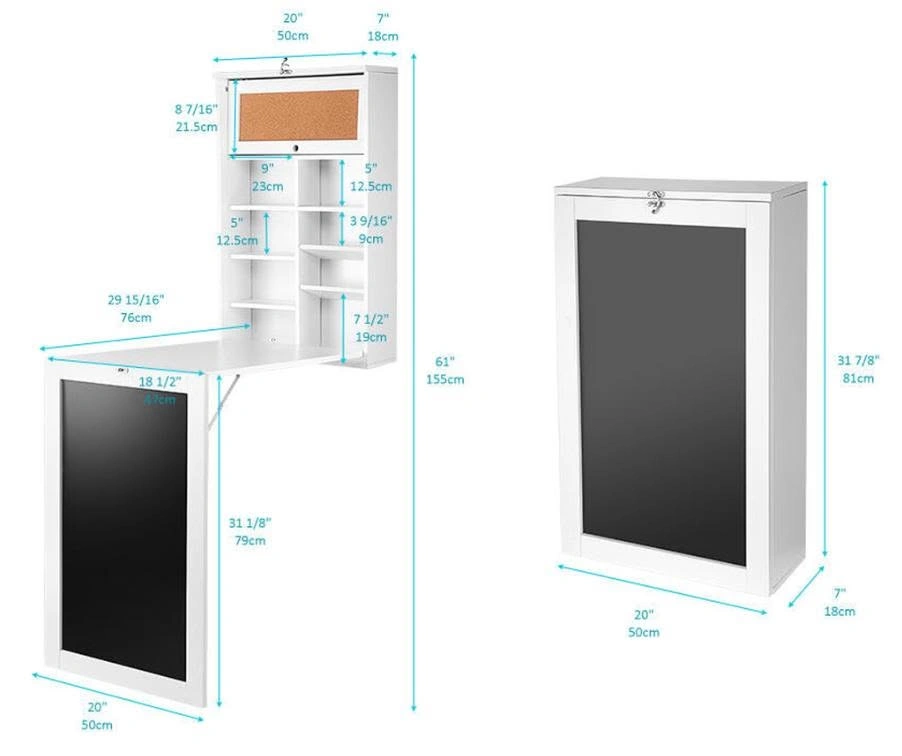 Wall Mounted Table, Fold Out Convertible Desk - photo 4