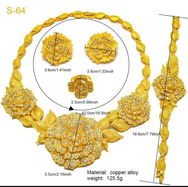 ANIID Jewelry Set 24k gold plated image indicator(3)