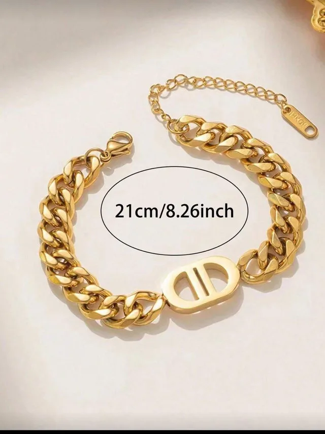 18k gold plated stainless steel bracelet image indicator(3)