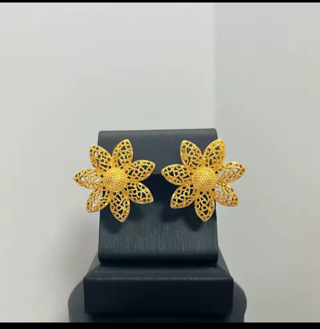 Dubai Jewellery 24k gold plated Necklace and earrings - photo 4
