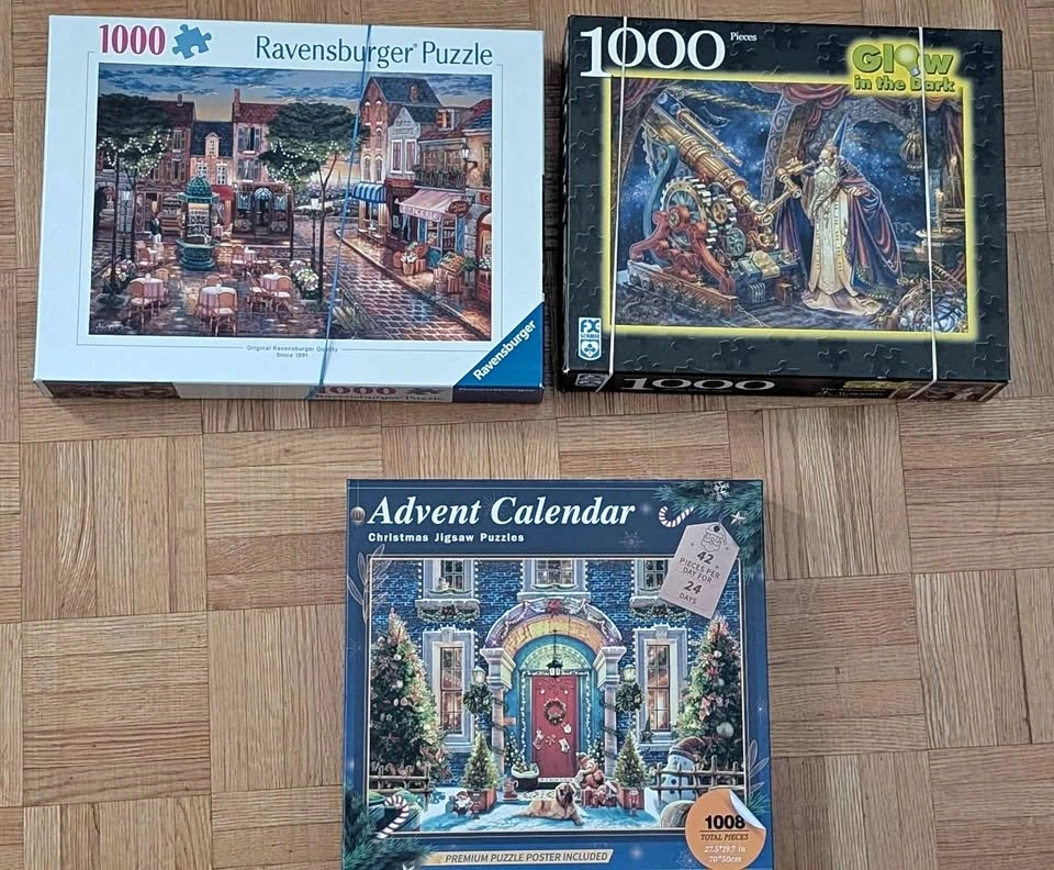 Lot of 3 1000 Piece Puzzles