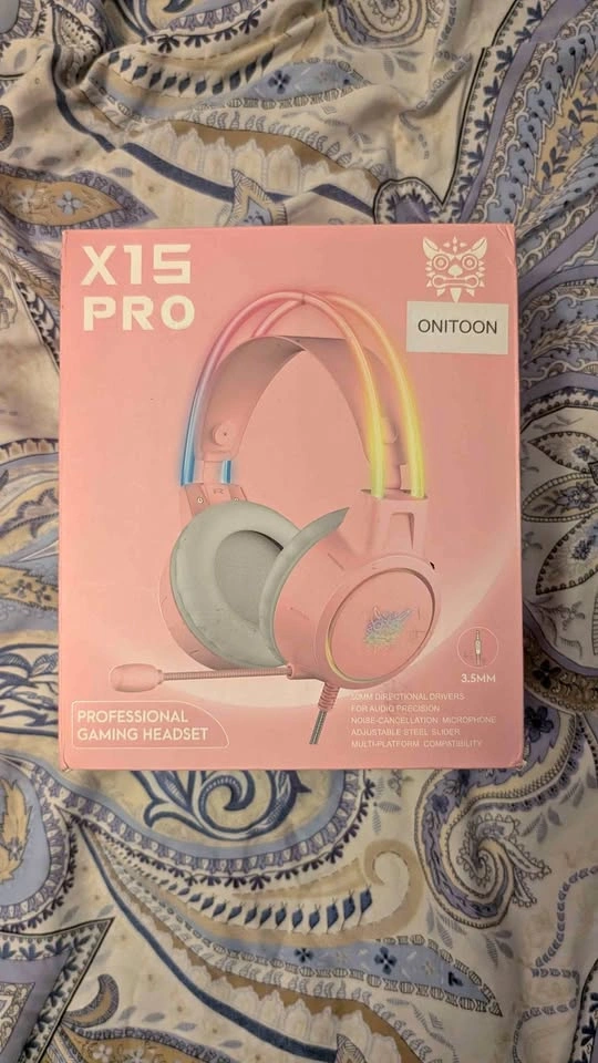 New ONITOON Gaming Headset with Removable Cat Ears, RGB