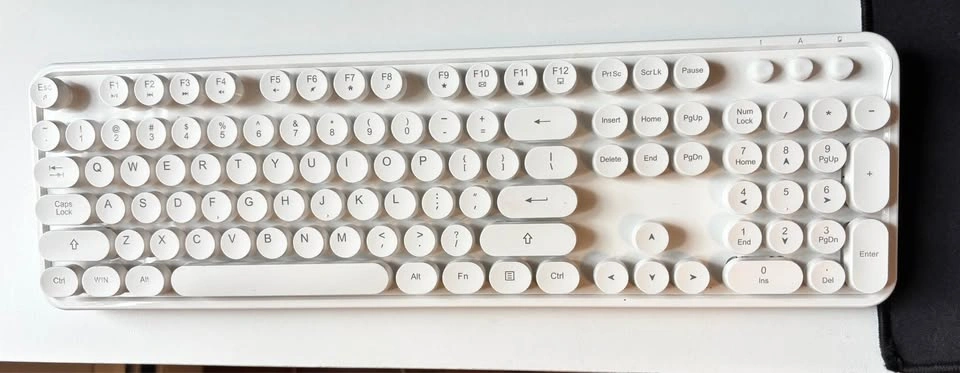 Keyboard and mouse white - photo 2