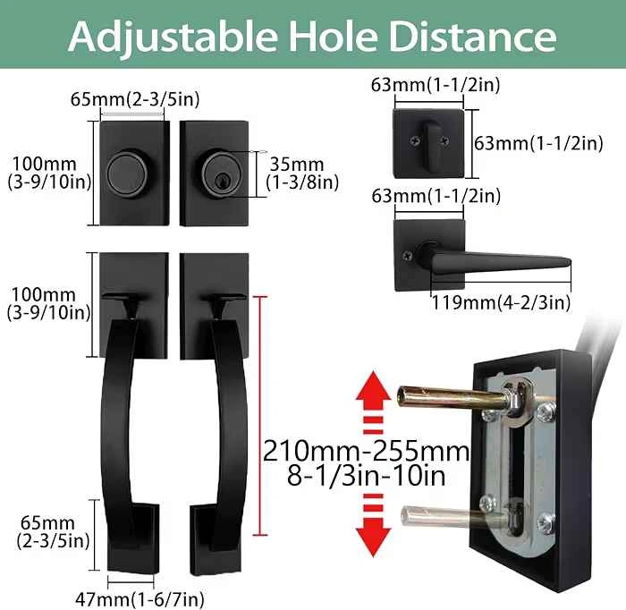 Double Door Handleset for Front, Side and Back Door - photo 3