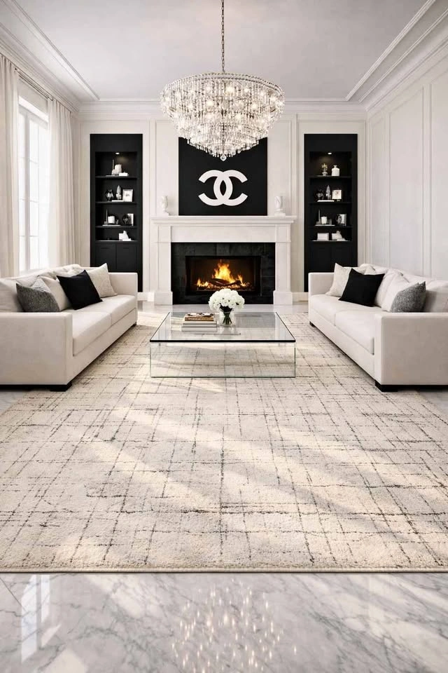 5×7 MODERN BEIGE AREA RUG WASHABLE BRAND NEW