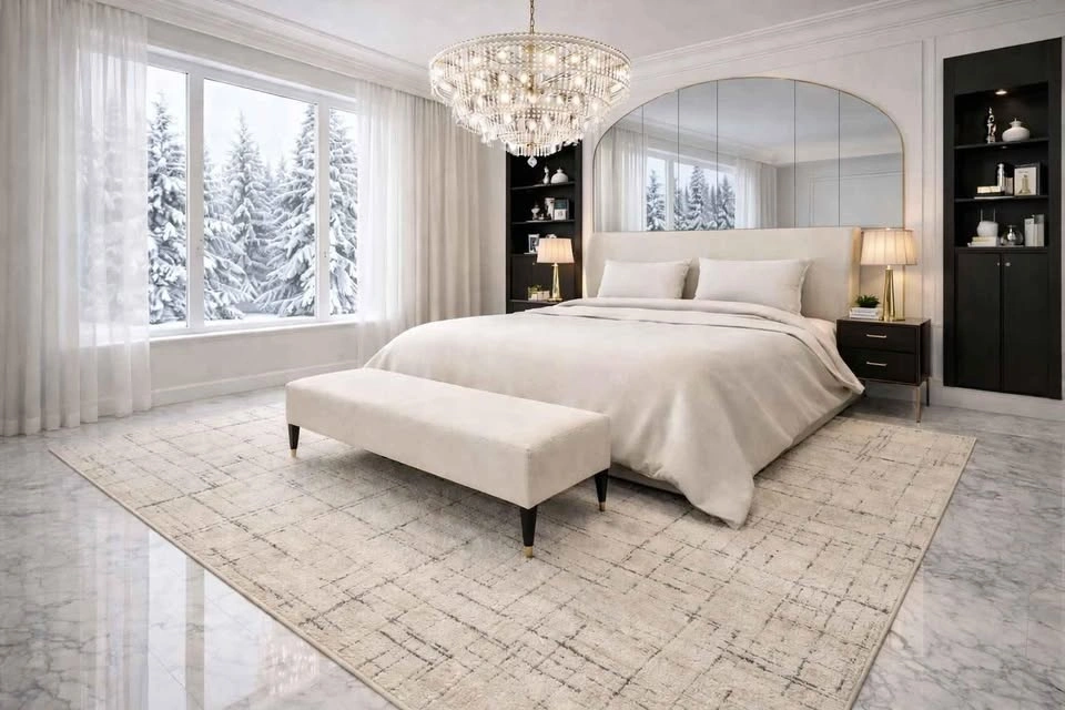5×7 MODERN BEIGE AREA RUG WASHABLE BRAND NEW - photo 4