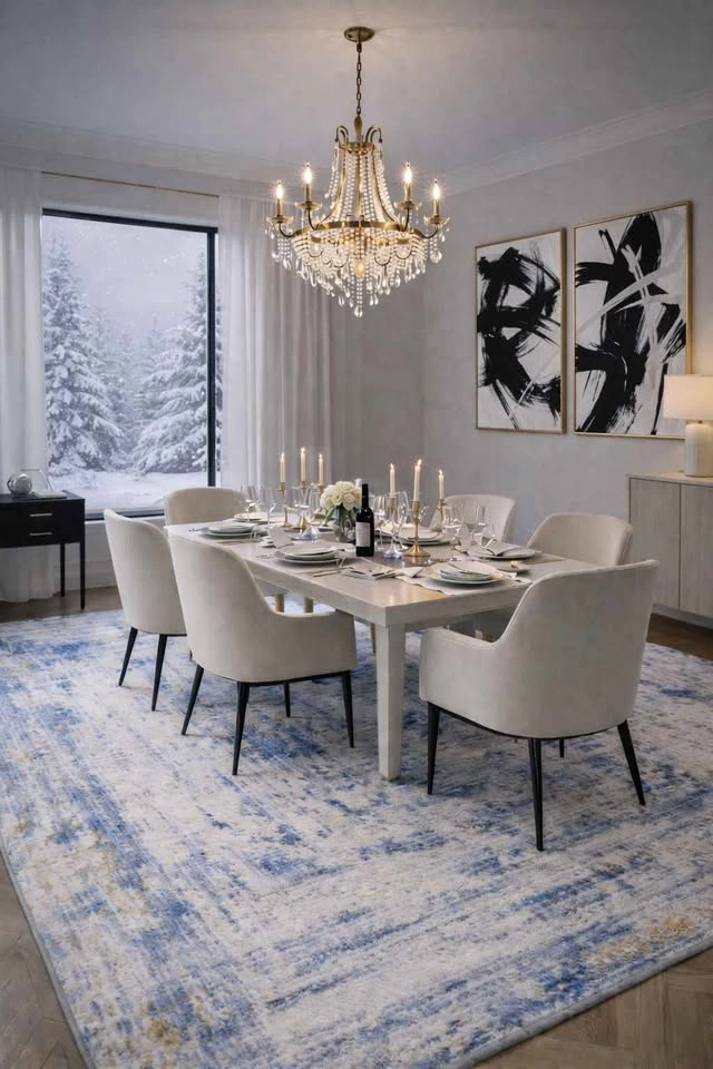 5x7 blue and beige rug new sealed - photo 3