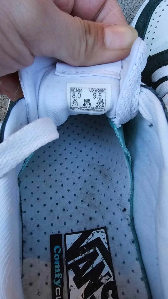 Vans Lowland CC Pine Green White ComfyCush Skate Shoes Men 8 Wom - photo 5