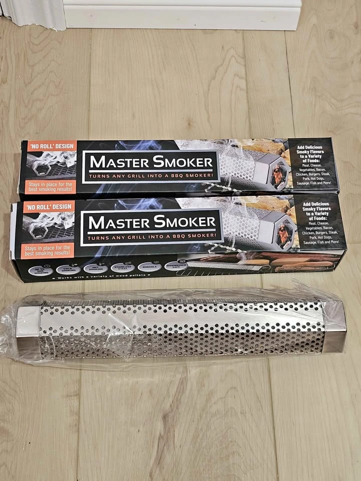 Set of 2 Brand New Master Smoker Grill Tubes - Stainless Steel B