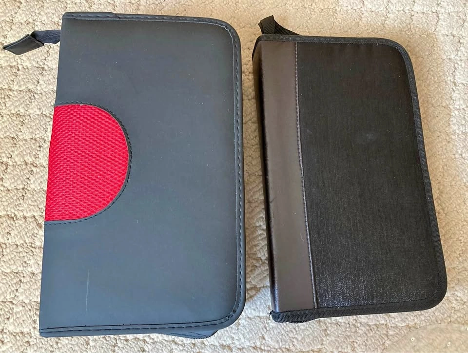 Set Of 2 Portable CD/DVD Storage Cases Binders