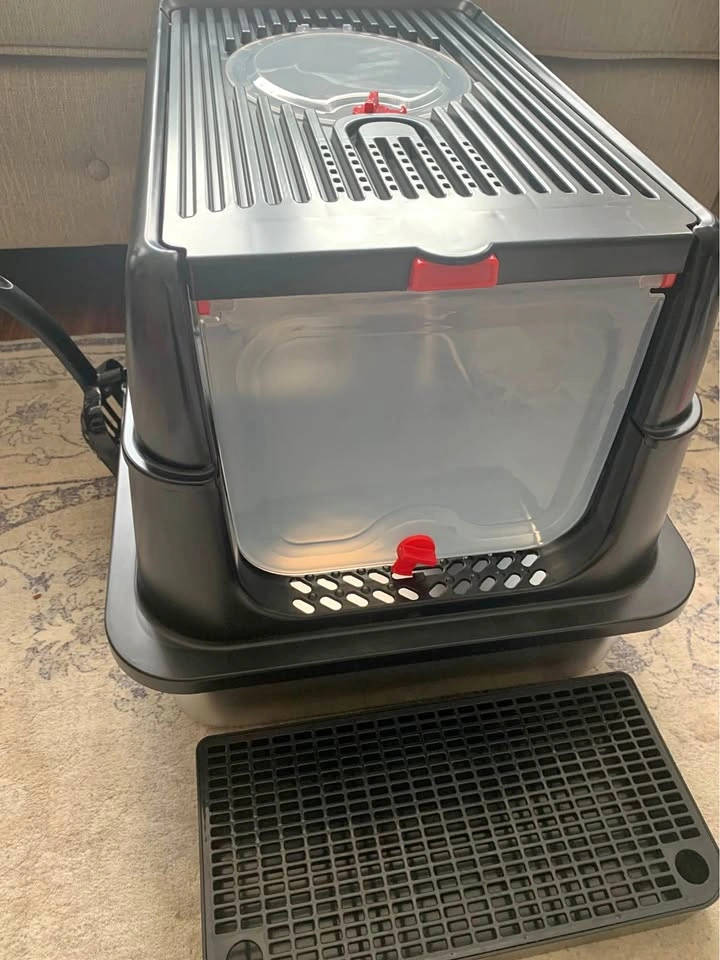 JAJA XL Stainless Steel Enclosed Cat Litter Box