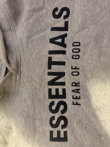 Essentials Fear of God Gray Fleece Pullover Hoodie Size M - photo 2