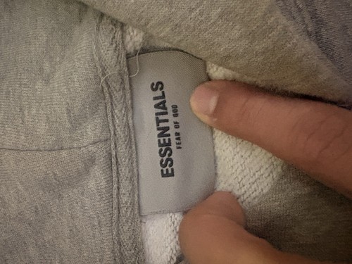 Essentials Fear of God Gray Fleece Pullover Hoodie Size M - photo 3