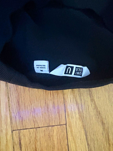 UNIQLO Black Solid Knit Beanie Hat for Men Size M