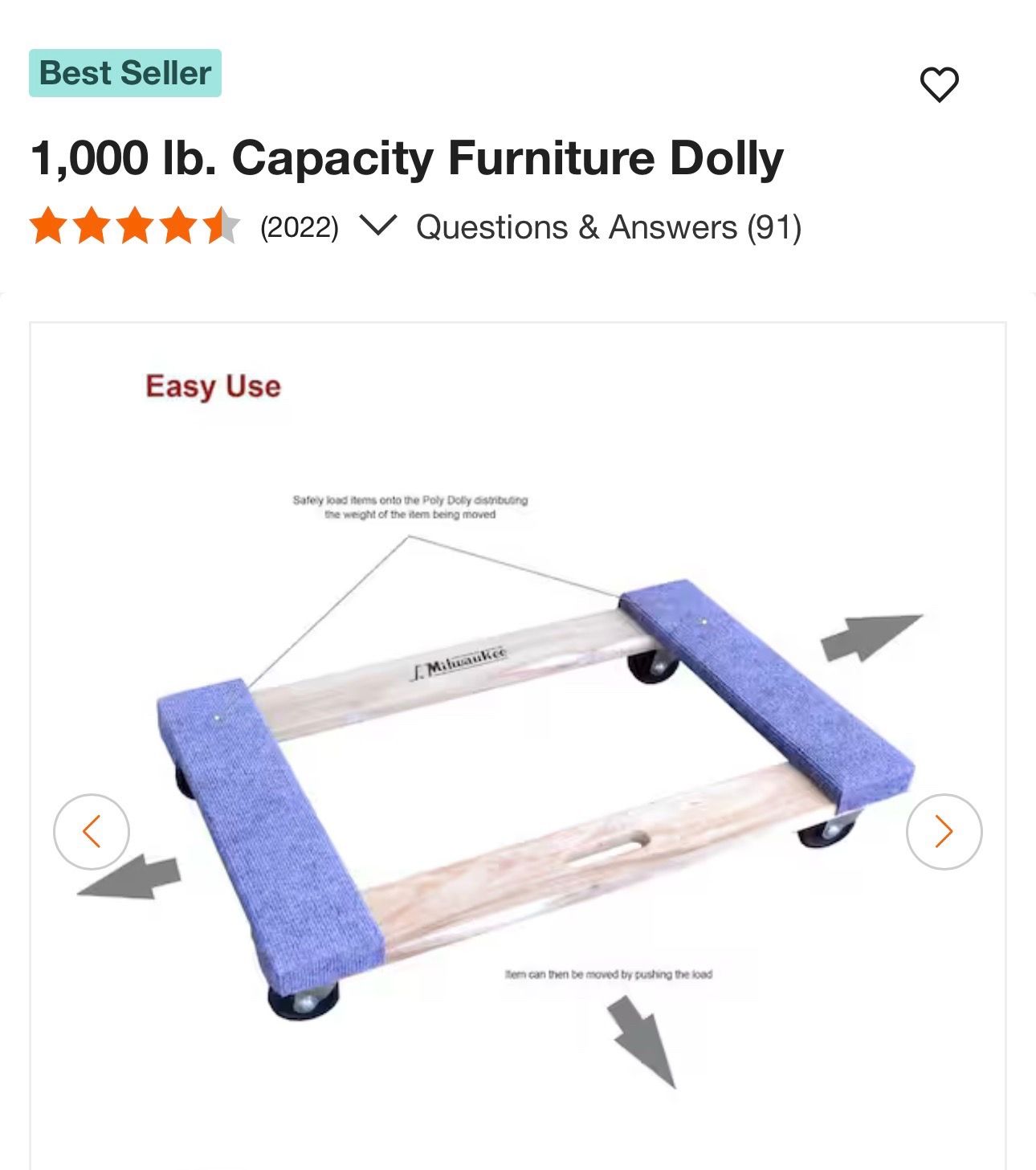 Furniture Dolly Moving Cart - photo 4
