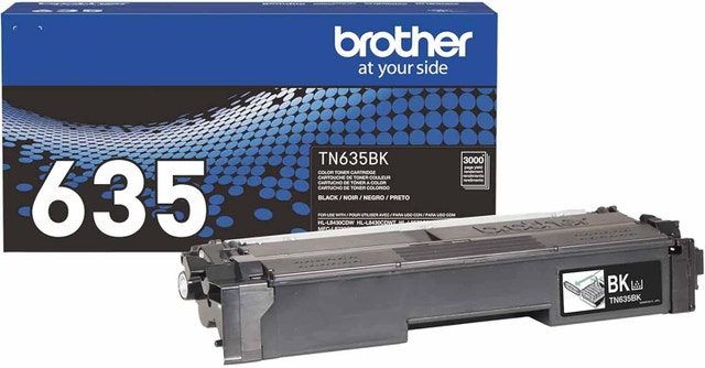 Brother Genuine TN635BK Standard Yield Black Toner Cartridge