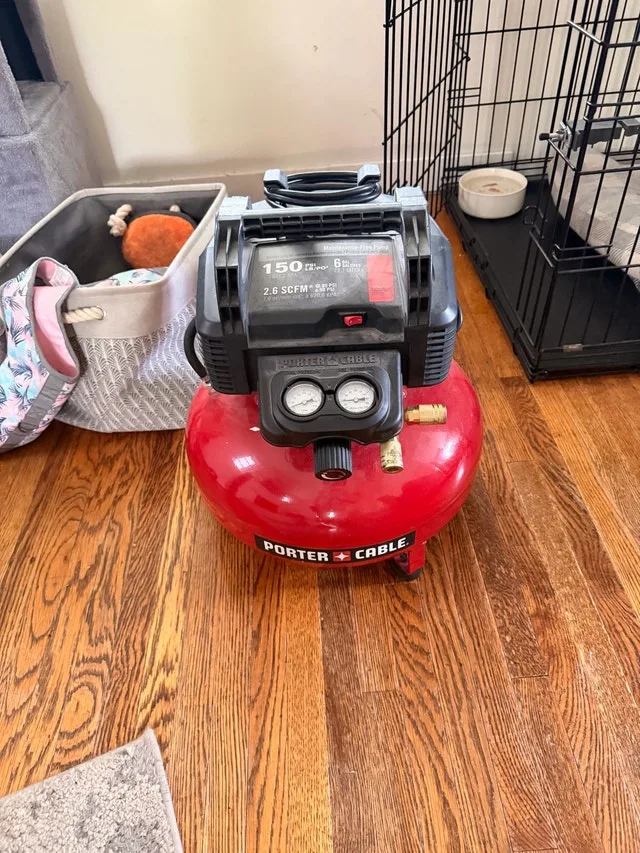 Porter Cable Air Compressor with nailer, stapler, and 2 hoses