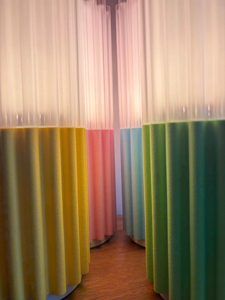 Pleated Column Table Lamp (available in 4 colours) - photo 2