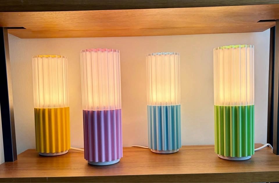 Pleated Column Table Lamp (available in 4 colours) - photo 4
