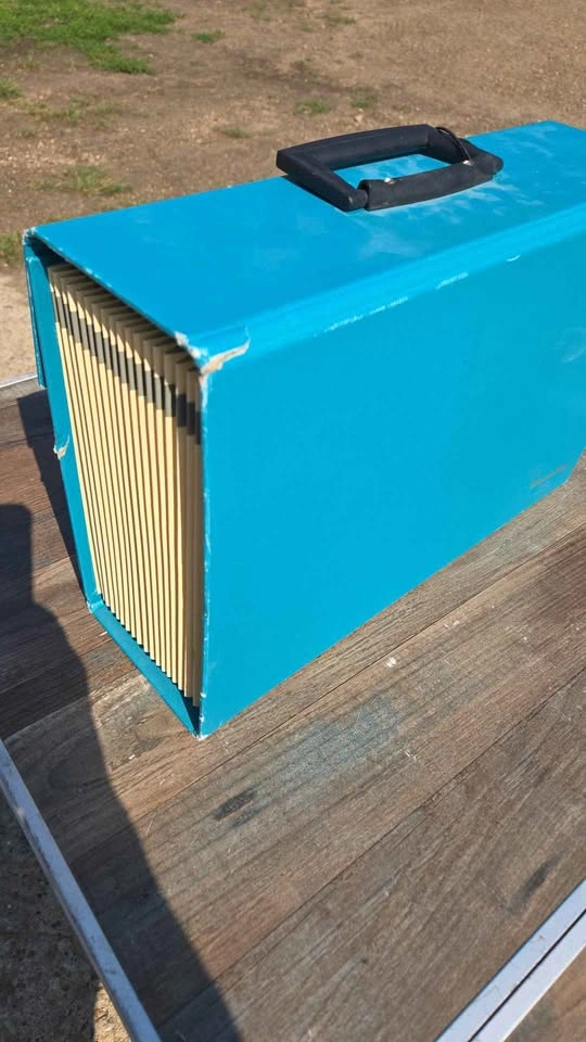 Blue Portable Expanding File Box - photo 2