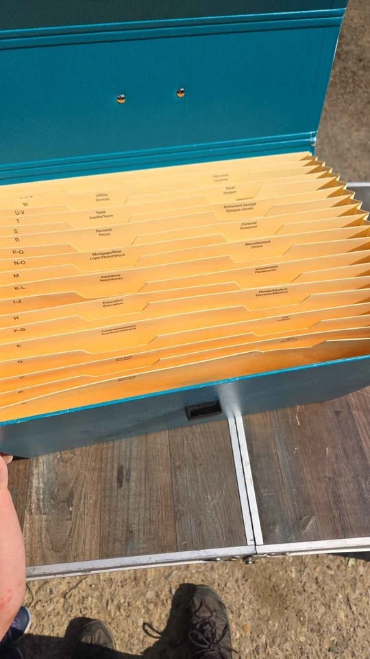 Blue Portable Expanding File Box - photo 3
