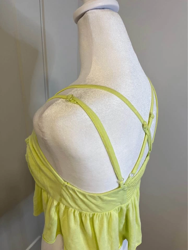 URBAN OUTFITTERS Neon Cropped Ruffle Cami - Size M - photo 4
