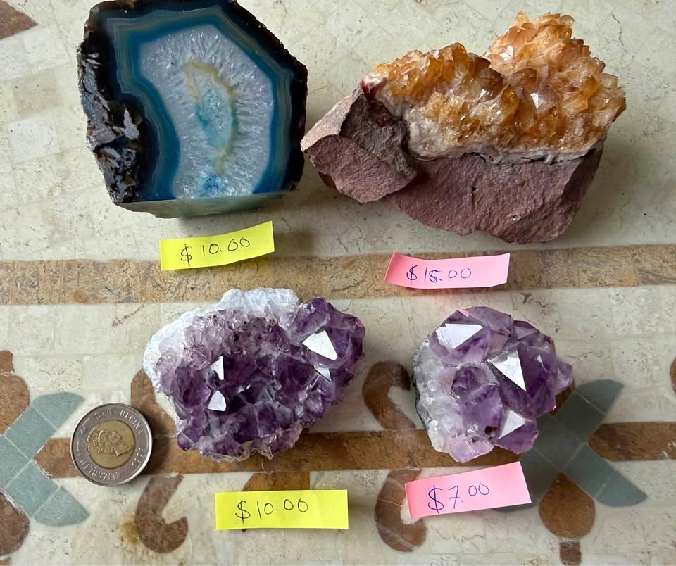 Natural Crystal & Mineral Collection – Amethyst, Citrine & Agate