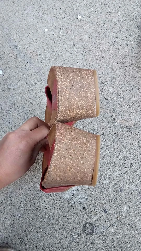 Miz Mooz Red Leather Cork Wedge Sandals - Size 10 (EU 41) - photo 4