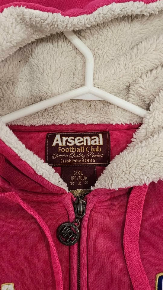 Arsenal F.C. Pink "Gunners" Full-Zip Fleece Hoodie - Women's L/X - photo 2