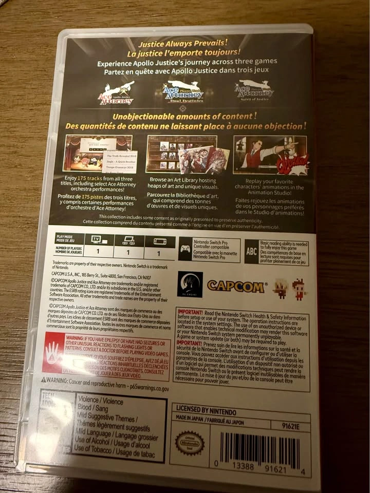 [USED] Apollo Justice Ace Attorney Trilogy - Nintendo Switch - photo 4