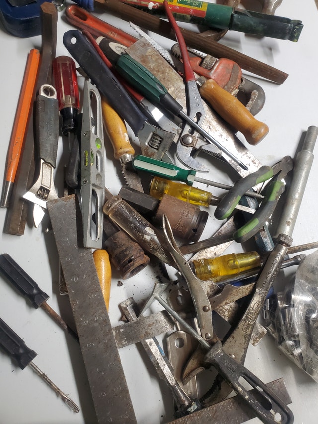 Assorted Box and pail of hand tools - photo 4