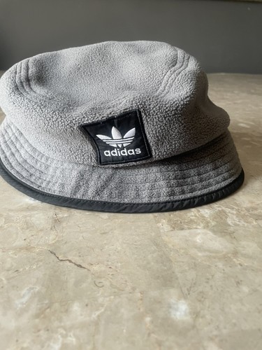 ADIDAS Adicolor Trefoil Cotton Embroidered Logo Black Bucket Hat - photo 2