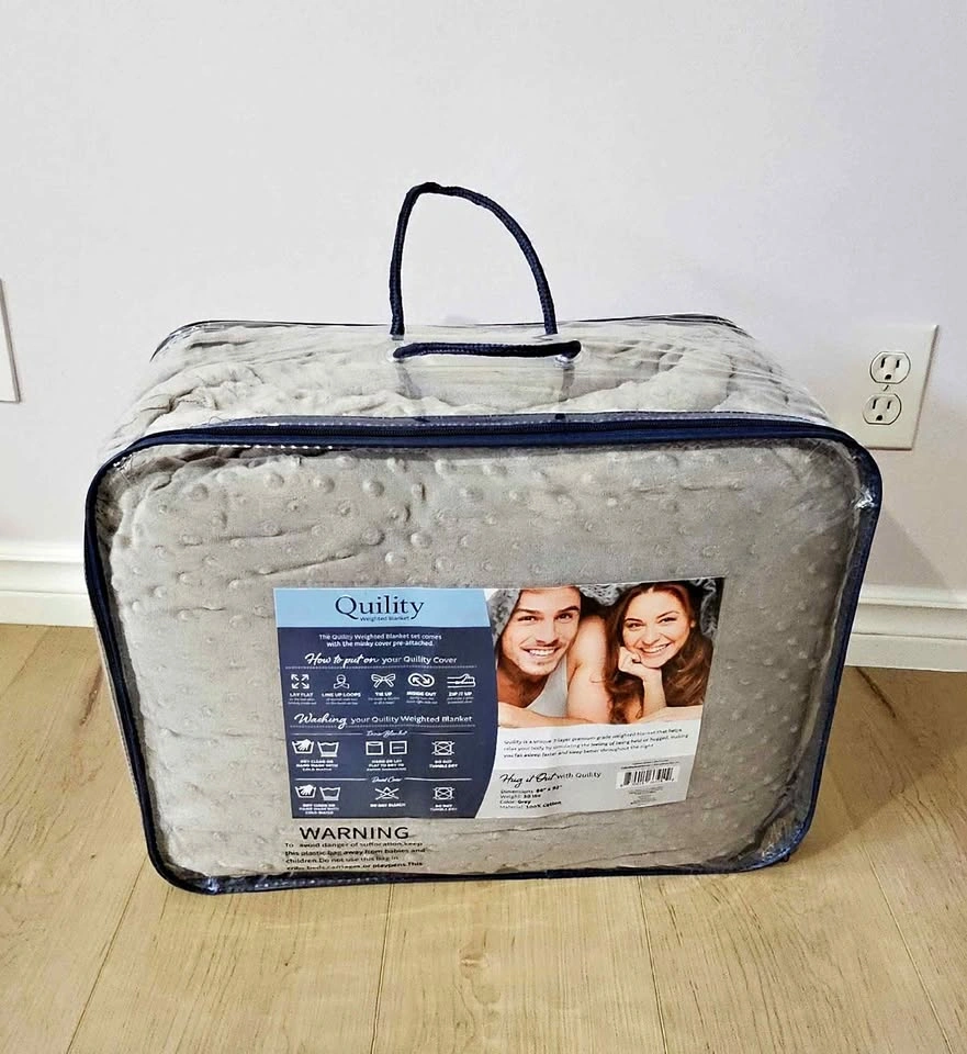 Quility Weighted Blanket with Removable Cover - 30 lbs (86" x 92