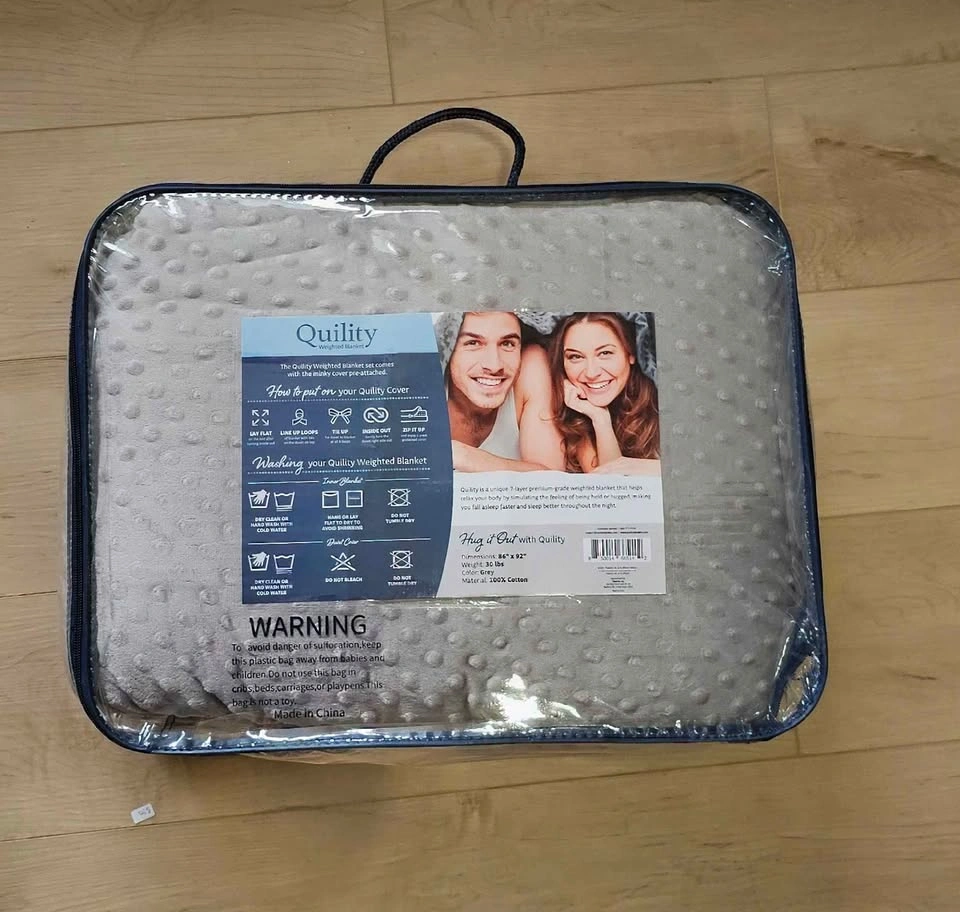 Quility Weighted Blanket with Removable Cover - 30 lbs (86" x 92 - photo 2