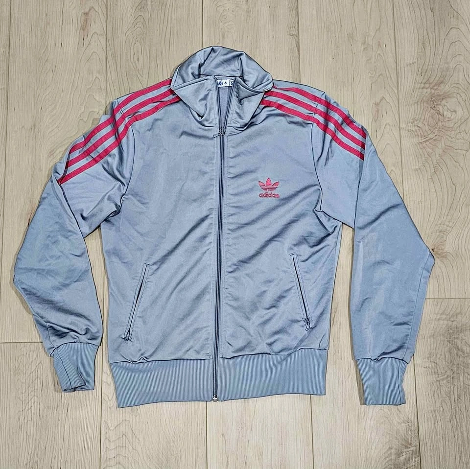 Adidas Originals Track Jacket Grey/Pink | Medium |
