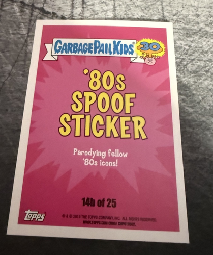 2015 Topps Garbage Pail Kids GPK 30th Anniversary HEART LES #14b - photo 2