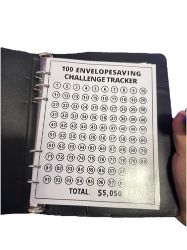 100 Envelope Challenge Budget Planner $5,050 Money Saving Book - photo 3